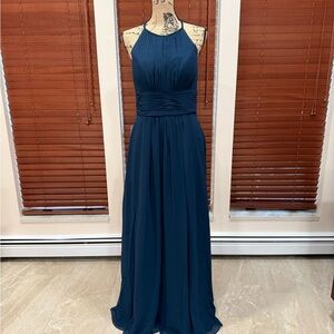 Azazie Deep Blue Maxi Dress